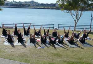 Demonstrating their ease with the exercise